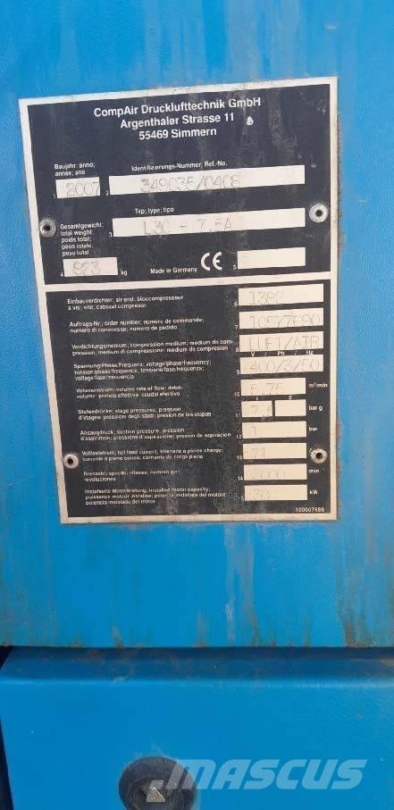 Compair L30-7.5A Kompresoriai
