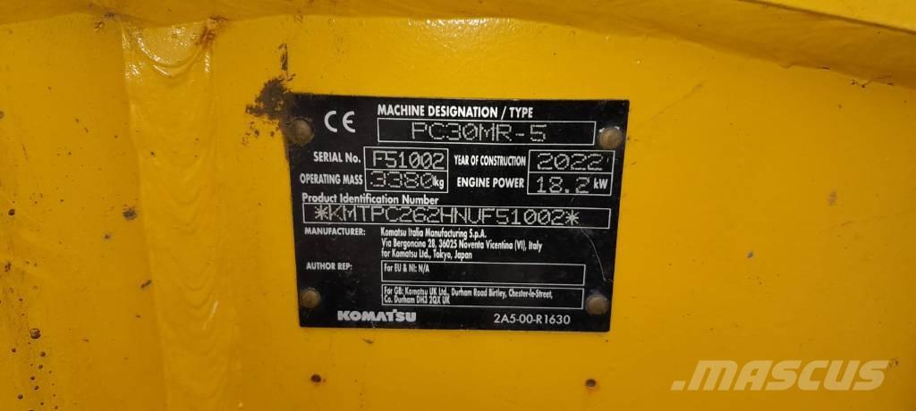 Komatsu PC30MR-5 Mini ekskavatoriai < 7 t