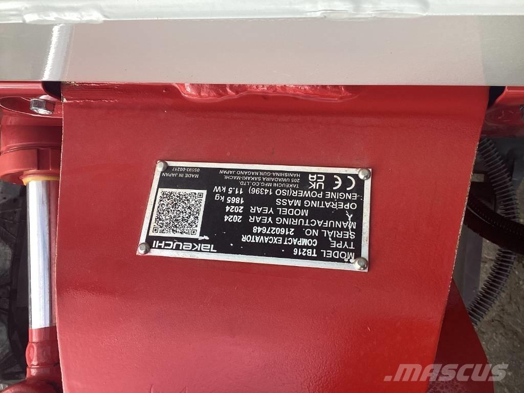 Takeuchi TB 216 Mini ekskavatoriai < 7 t
