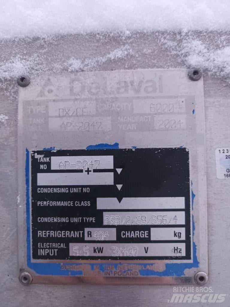 Delaval DX-CE Pieno talpyklos