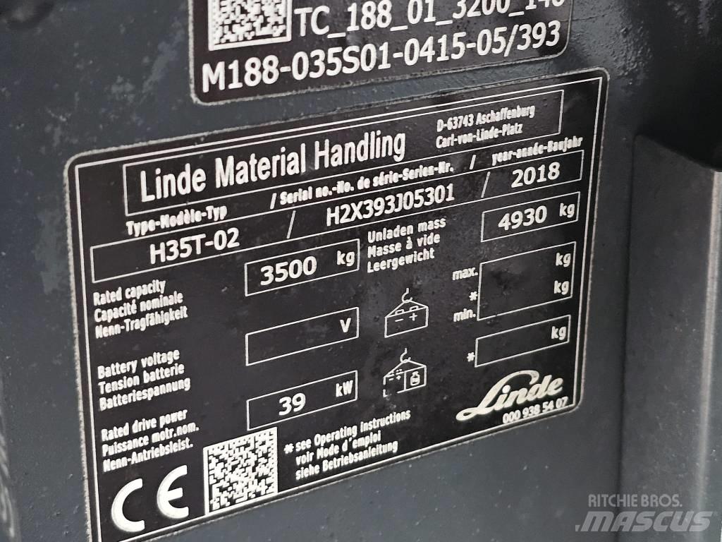 Linde H35T-02 LPG (dujiniai) krautuvai