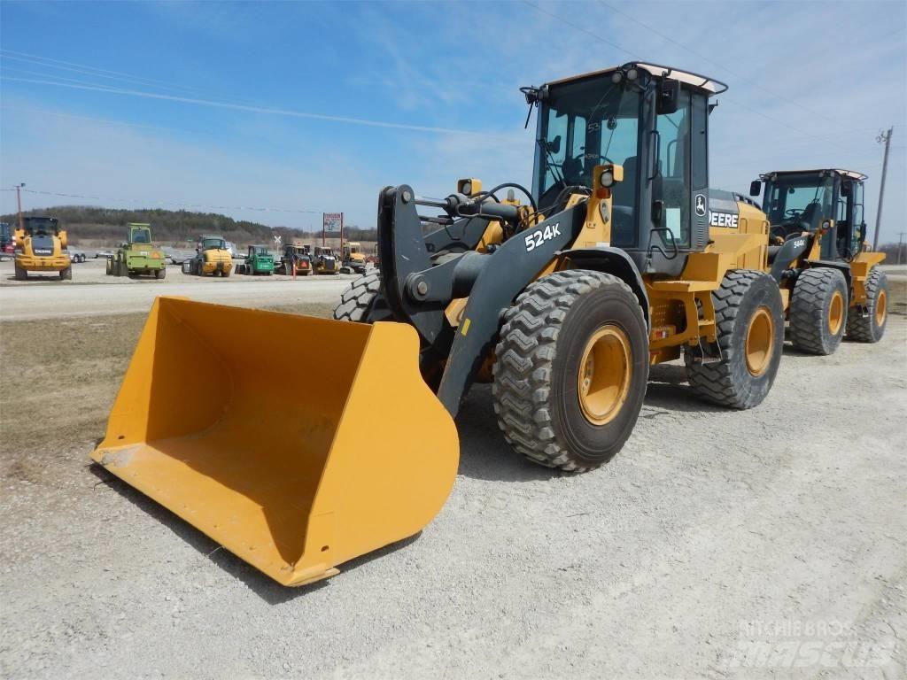 John Deere 524K Naudoti ratiniai krautuvai