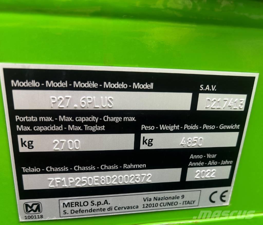 Merlo P 27.6 Plus Teleskopiniai krautuvai