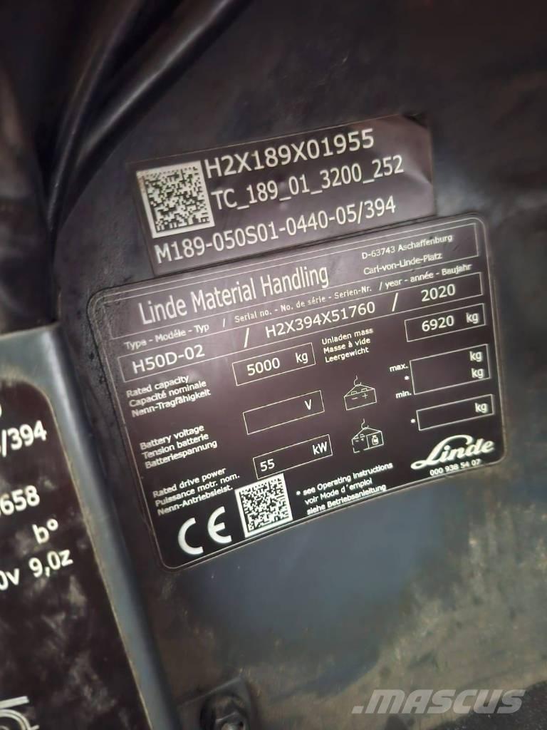 Linde H50D-02 Dyzeliniai krautuvai