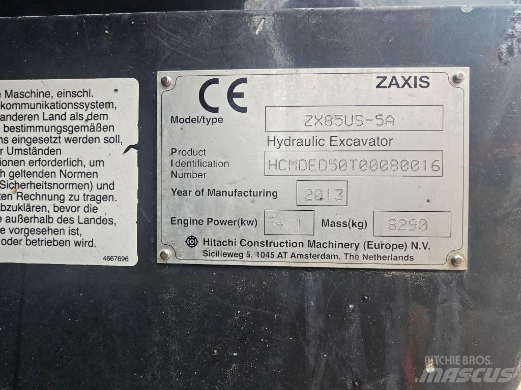 Hitachi ZX 85 US-5 A Vidutinės galios ekskavatoriai 7-12 t