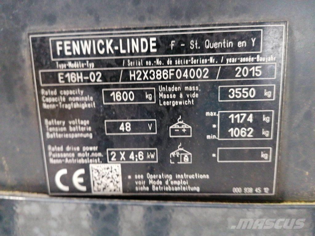 Linde E16H-02 Elektriniai šakiniai krautuvai