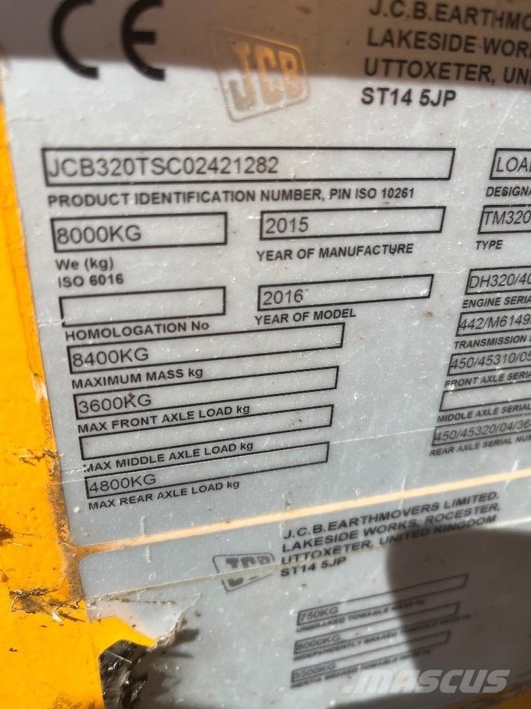 JCB TM 320 S Teleskopiniai krautuvai žemės ūkiui
