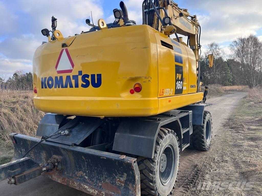Komatsu PW 160 Ratiniai ekskavatoriai