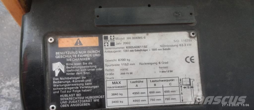 Hyster H4.00XMS-6 LPG (dujiniai) krautuvai