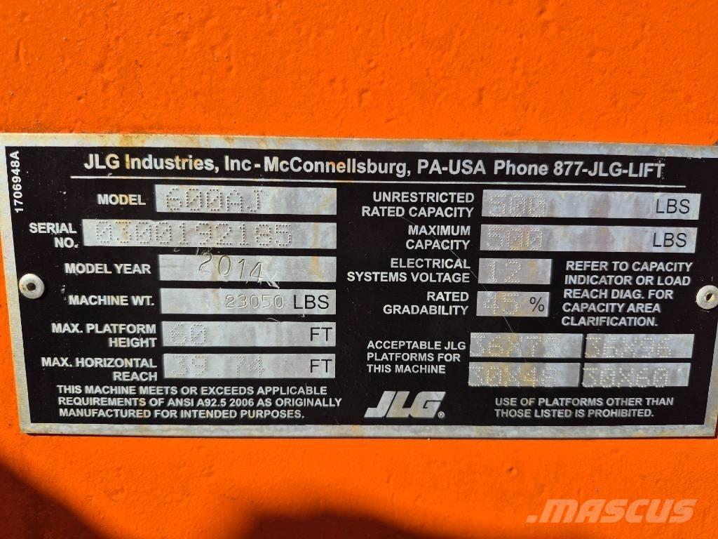 JLG 600 AJ Alkūniniai keltuvai