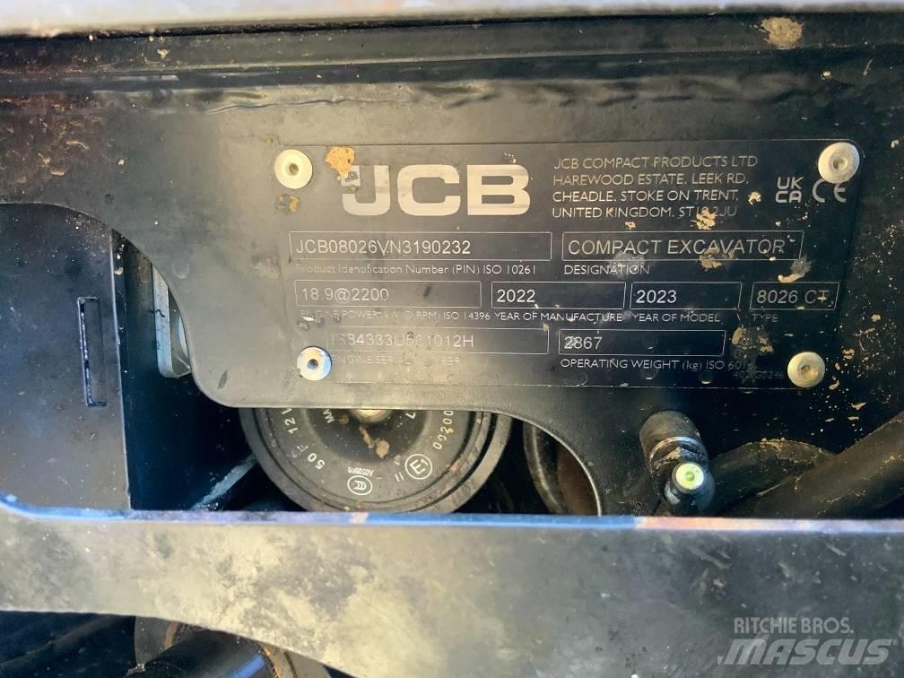 JCB 8026 CTS Mini ekskavatoriai < 7 t