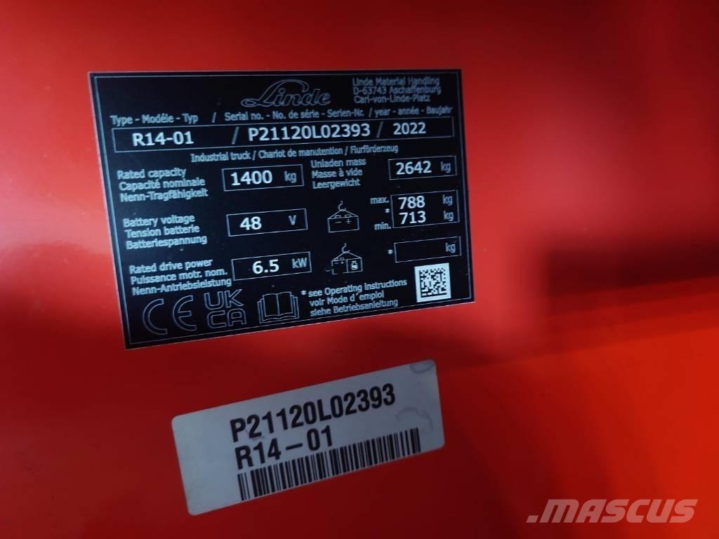 Linde R14/1120 Šakiniai krautuvai su prailgintu keltuvu