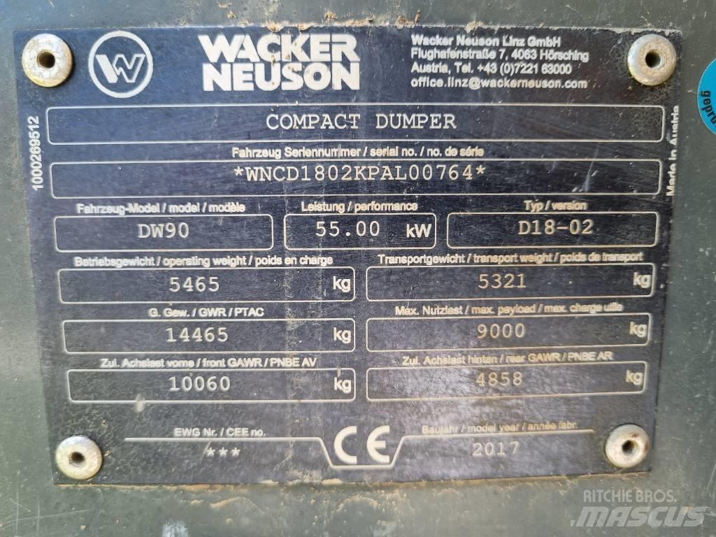 Wacker Neuson DW 90 Statybiniai savivarčiai sunkvežimiai