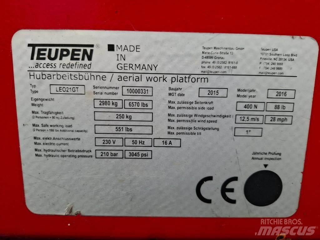 Teupen LEO 21 GT Alkūniniai keltuvai