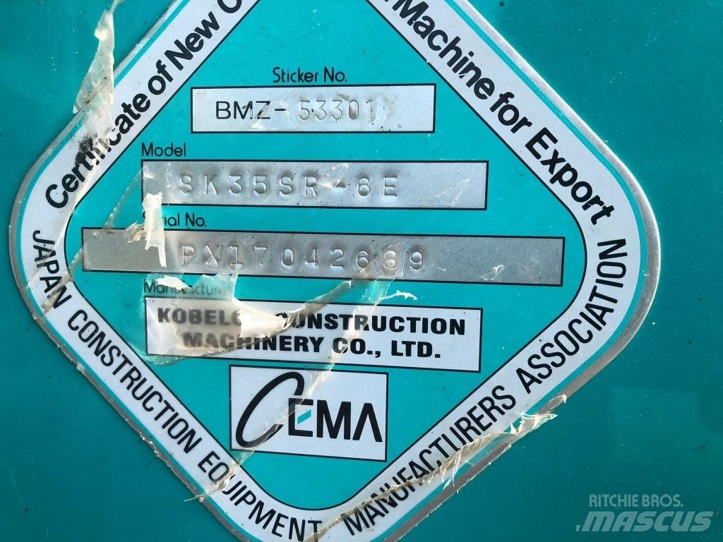 Kobelco SK 35 SR-6E Mini ekskavatoriai < 7 t