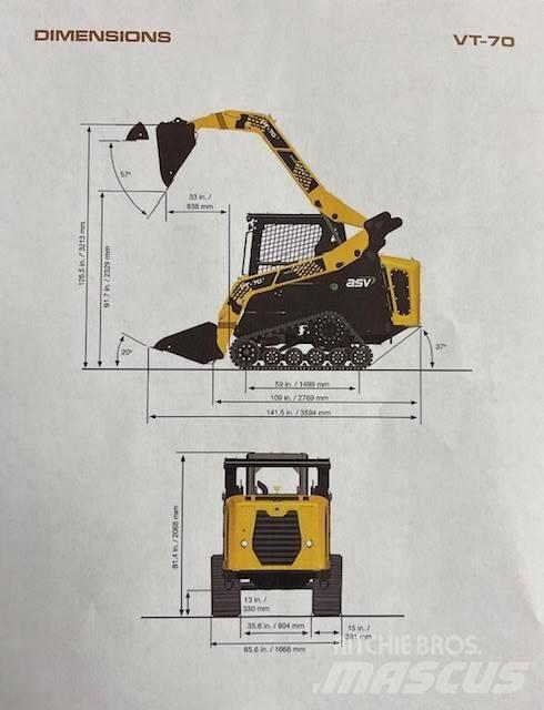 ASV VT 70 Krautuvai su šoniniu pasukimu