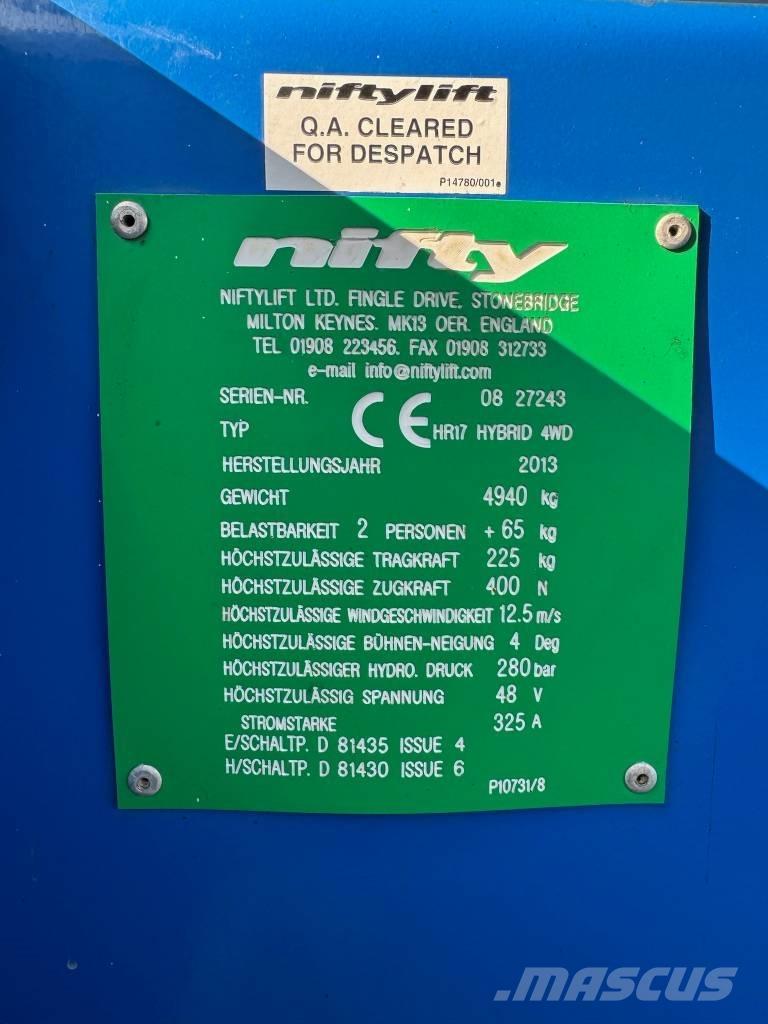 Niftylift HR 17 D E Alkūniniai keltuvai