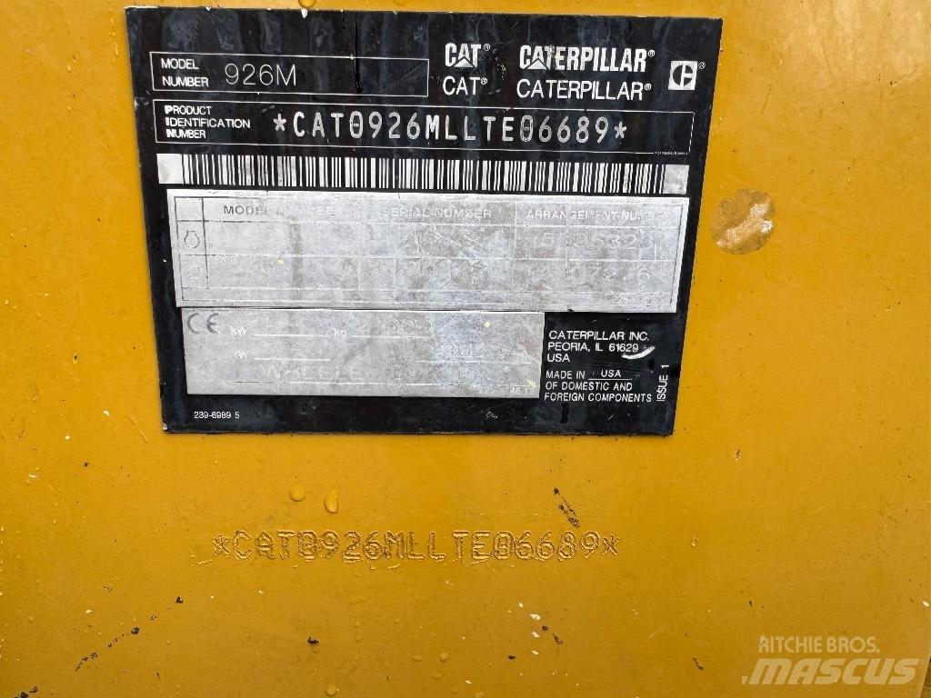 CAT 926 M Naudoti ratiniai krautuvai