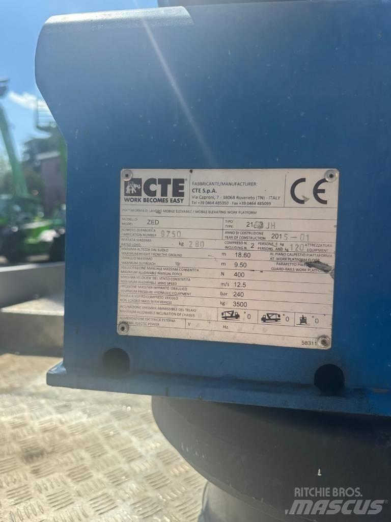 CTE ZED 21.2 JH Ant vilkikų montuojamos kėlimo platformos