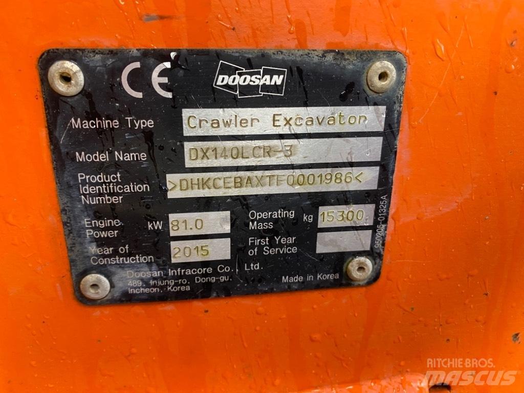 Doosan DX 140 LCR-3 Vikšriniai ekskavatoriai