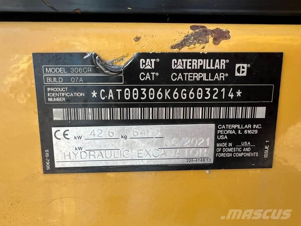CAT 306CR Mini ekskavatoriai < 7 t