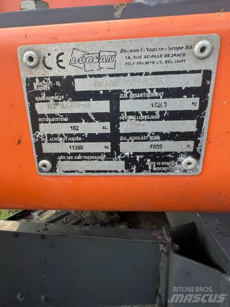 Doosan DX 160 W-3 Ratiniai ekskavatoriai