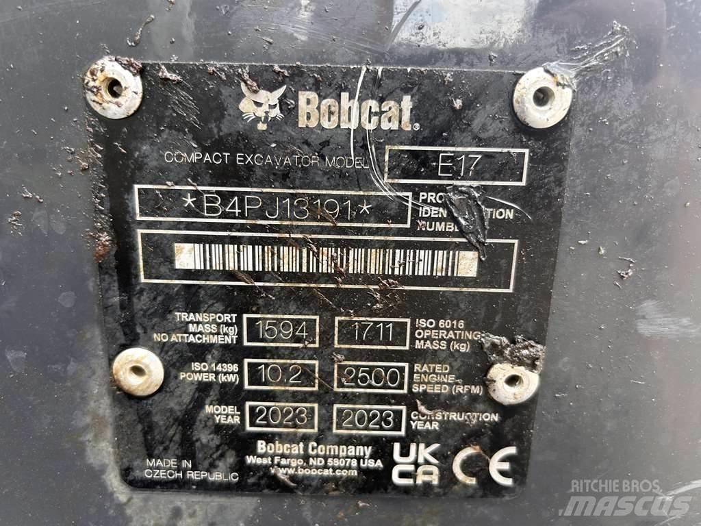 Bobcat E17 Mini ekskavatoriai < 7 t