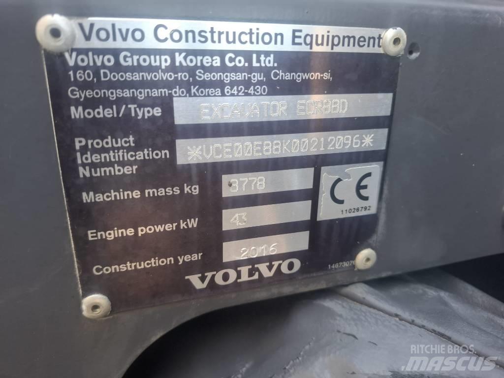 Volvo ECR 88 D Vidutinės galios ekskavatoriai 7-12 t