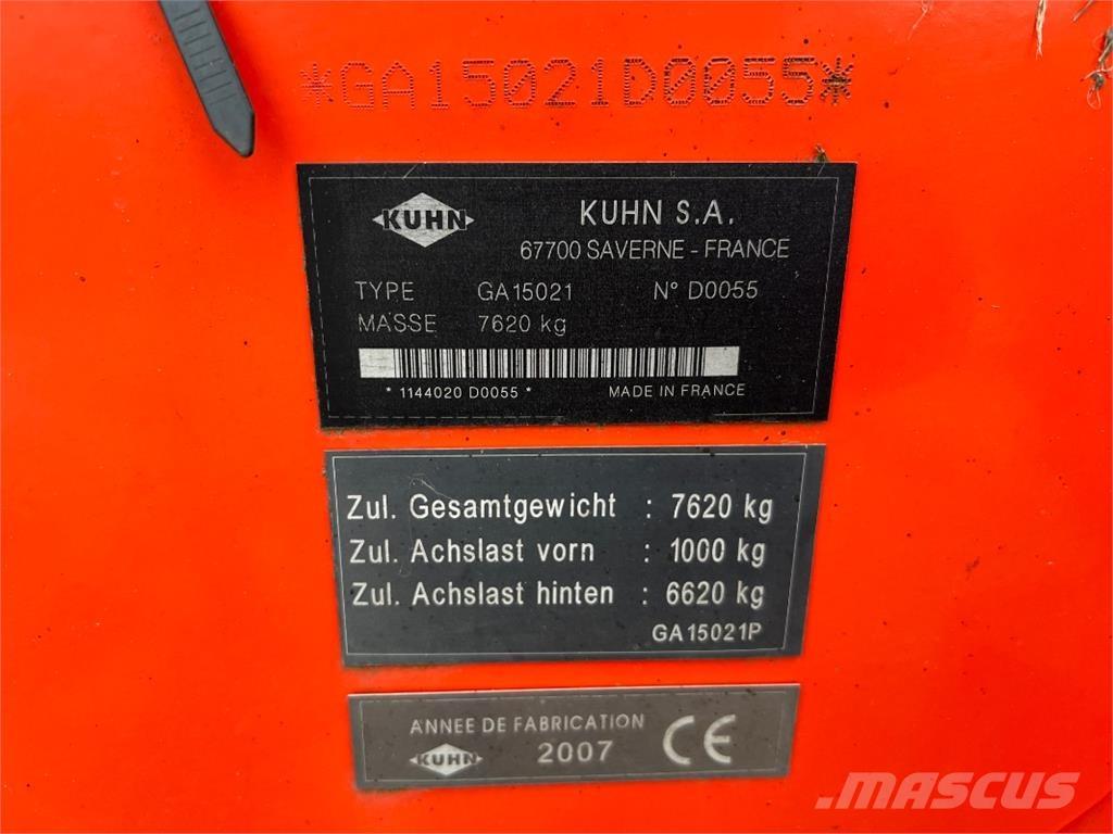 Kuhn GA 15021 Grunto gramdymo technika