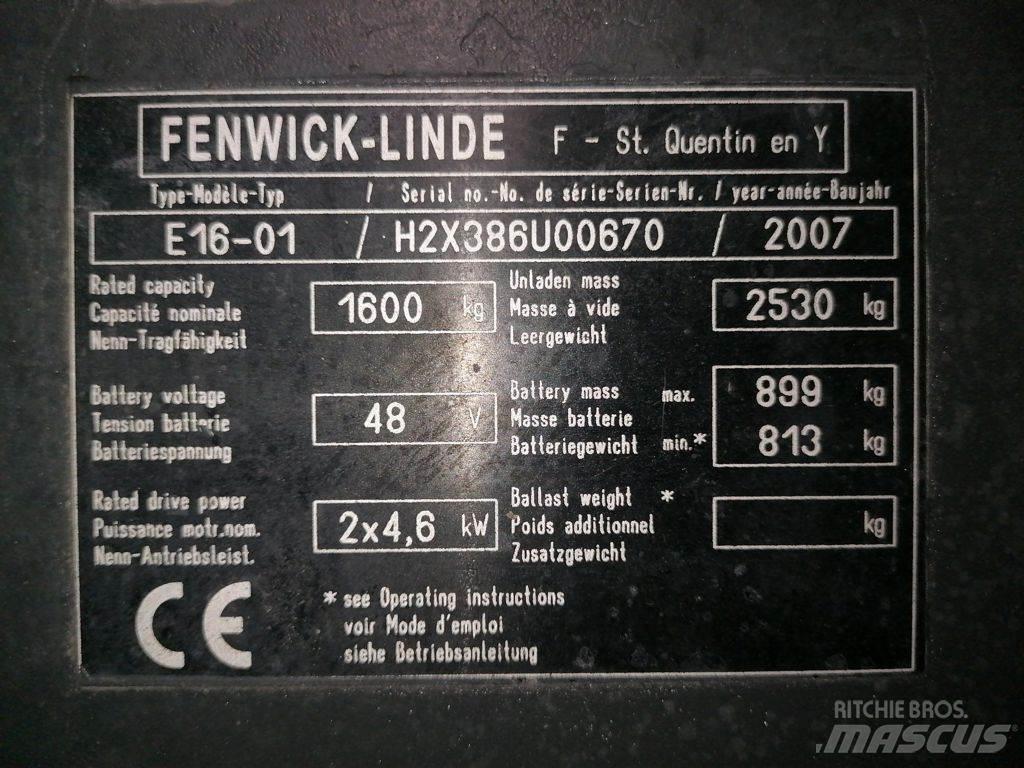 Linde E16-01 Elektriniai šakiniai krautuvai