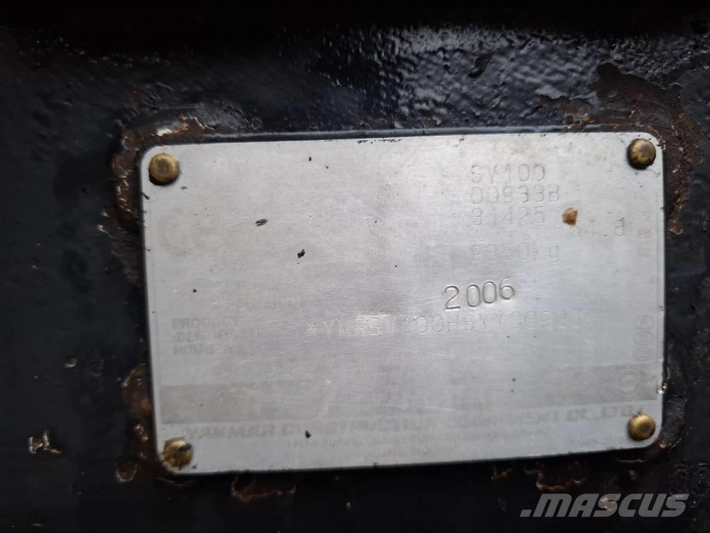 Yanmar SV 100 Vidutinės galios ekskavatoriai 7-12 t