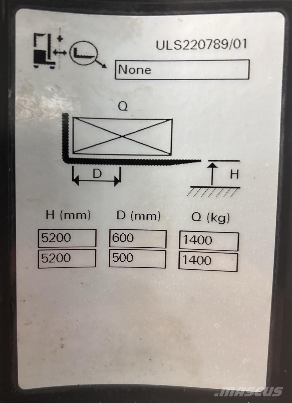 Atlet ULS140 Šakiniai krautuvai su prailgintu keltuvu