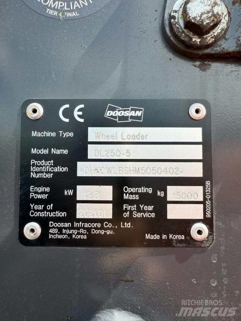 Doosan DL 250-5 Naudoti ratiniai krautuvai