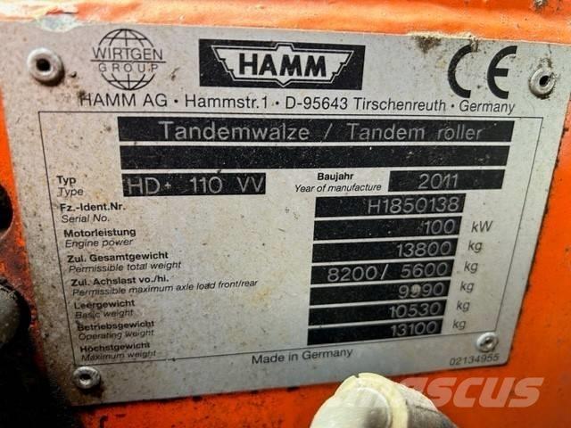 Hamm HD 110 Porinių būgnų volai