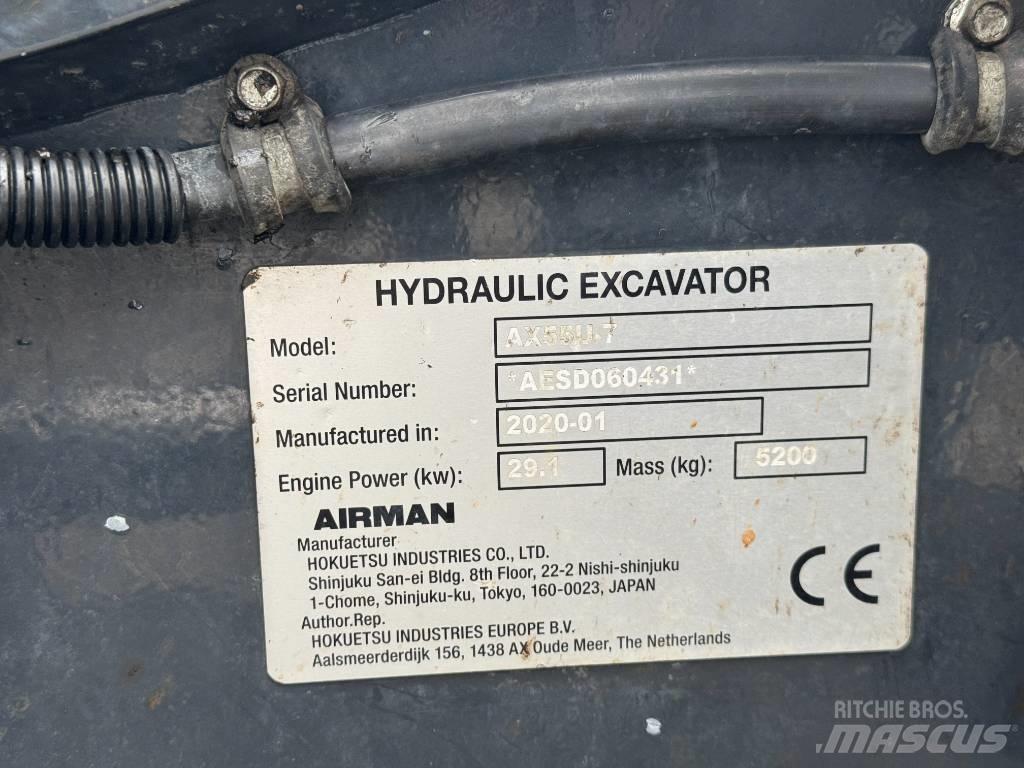 Airman AX 55 Mini ekskavatoriai < 7 t