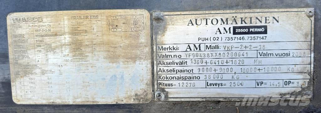 AM VKP-2+2-38 Išmontuojamos priekabos