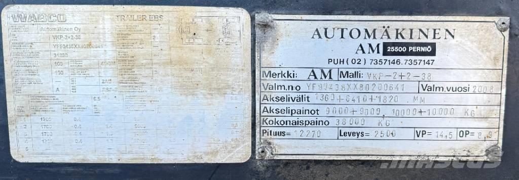 AM VKP-2+2-38 Išmontuojamos priekabos