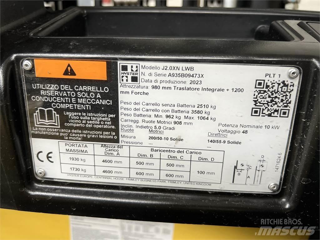 Hyster J2.0XN/ NEU Elektriniai šakiniai krautuvai