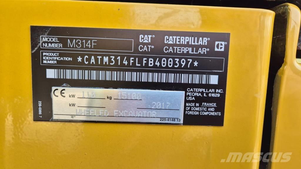 CAT M 314 F Ratiniai ekskavatoriai