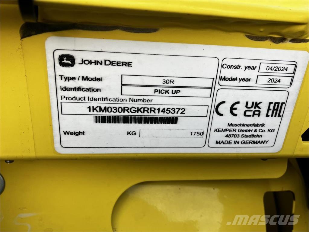 John Deere 30R Derliaus nuėmimo kombainų priedai