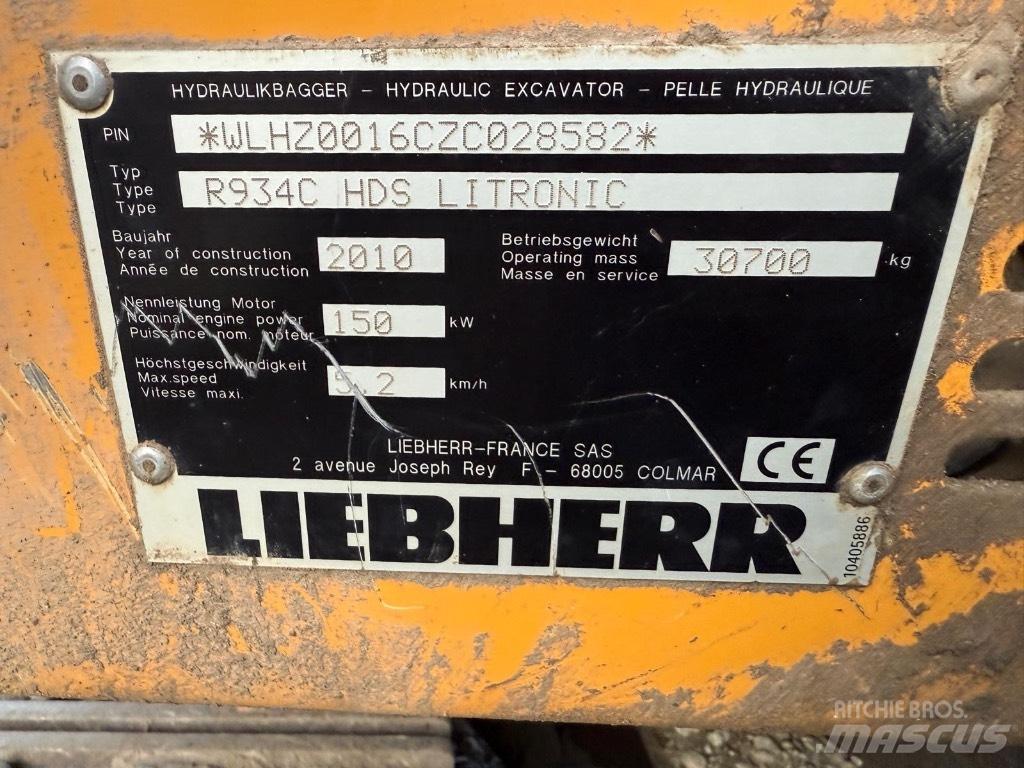 Liebherr R 934 C Vikšriniai ekskavatoriai