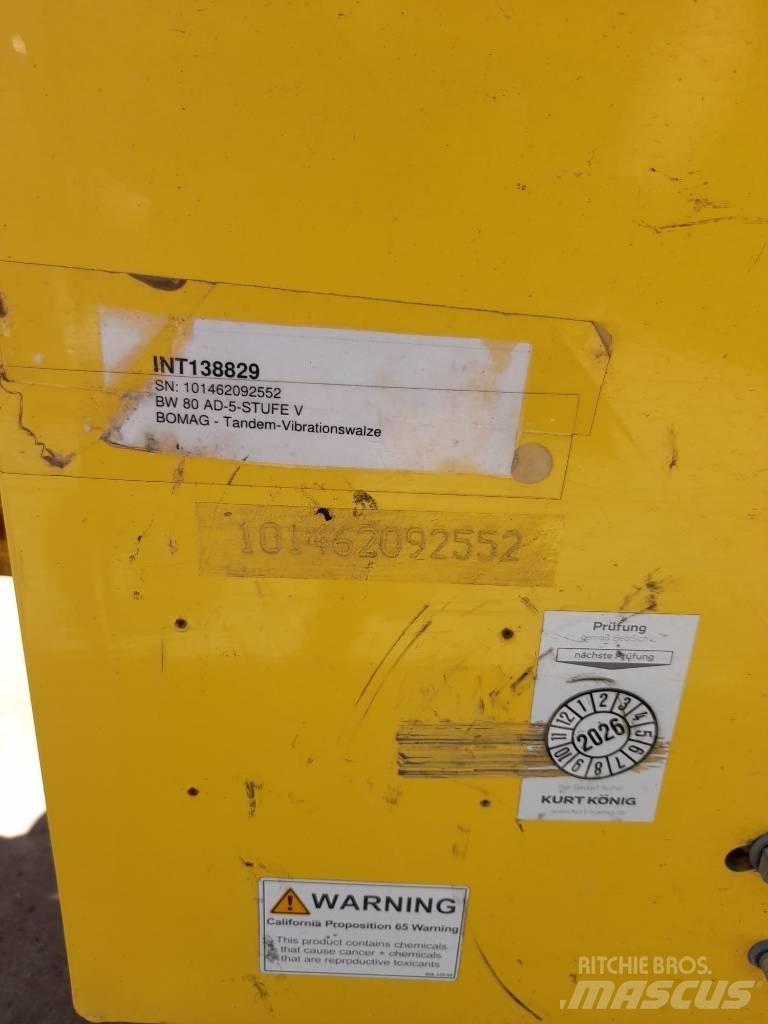 Bomag BW 80 AD-5 Porinių būgnų volai
