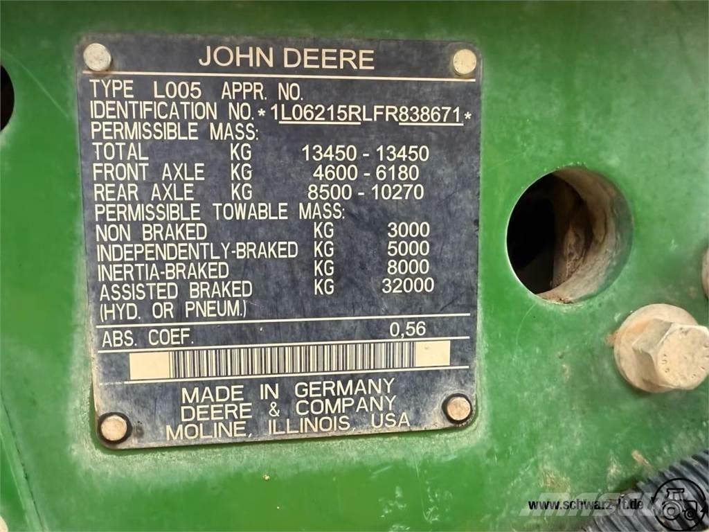 John Deere 6215R Traktoriai