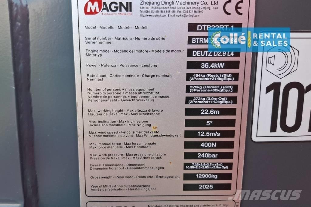 Magni DTB 22 RT | 2025 Teleskopiniai keltuvai