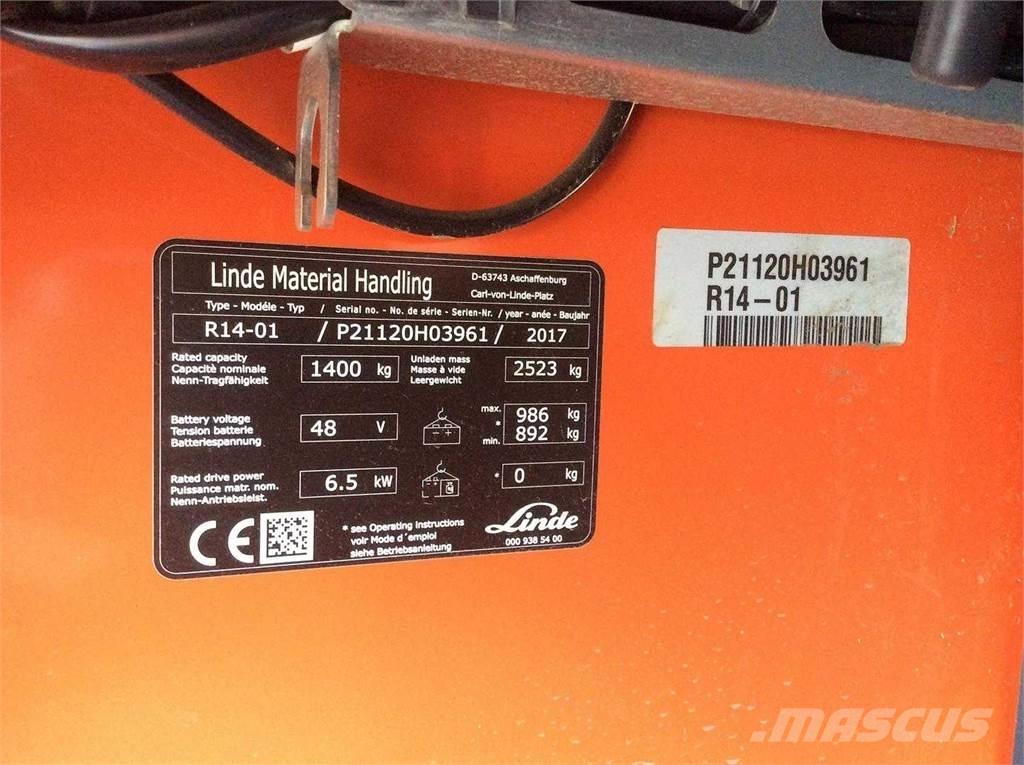 Linde R14 Šakiniai krautuvai su prailgintu keltuvu
