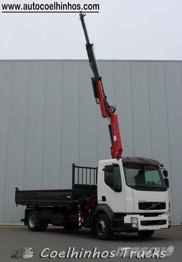 Volvo FL 240 + HMF 635 Savivarčių priekabų vilkikai