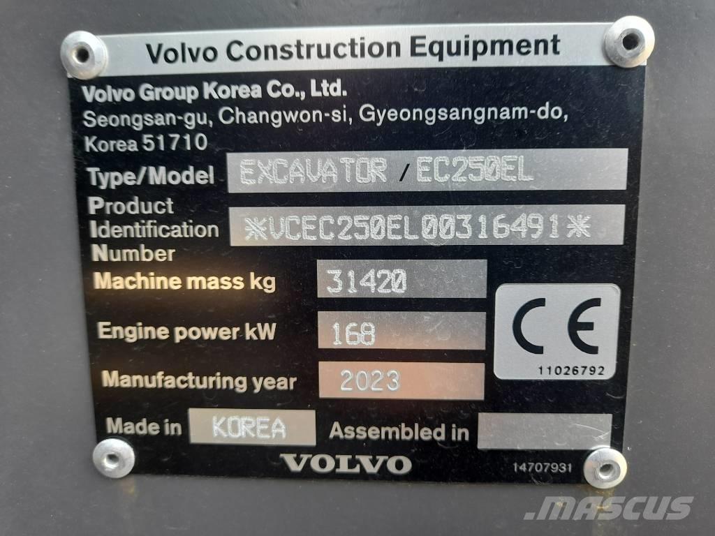 Volvo EC 250 EL Vikšriniai ekskavatoriai