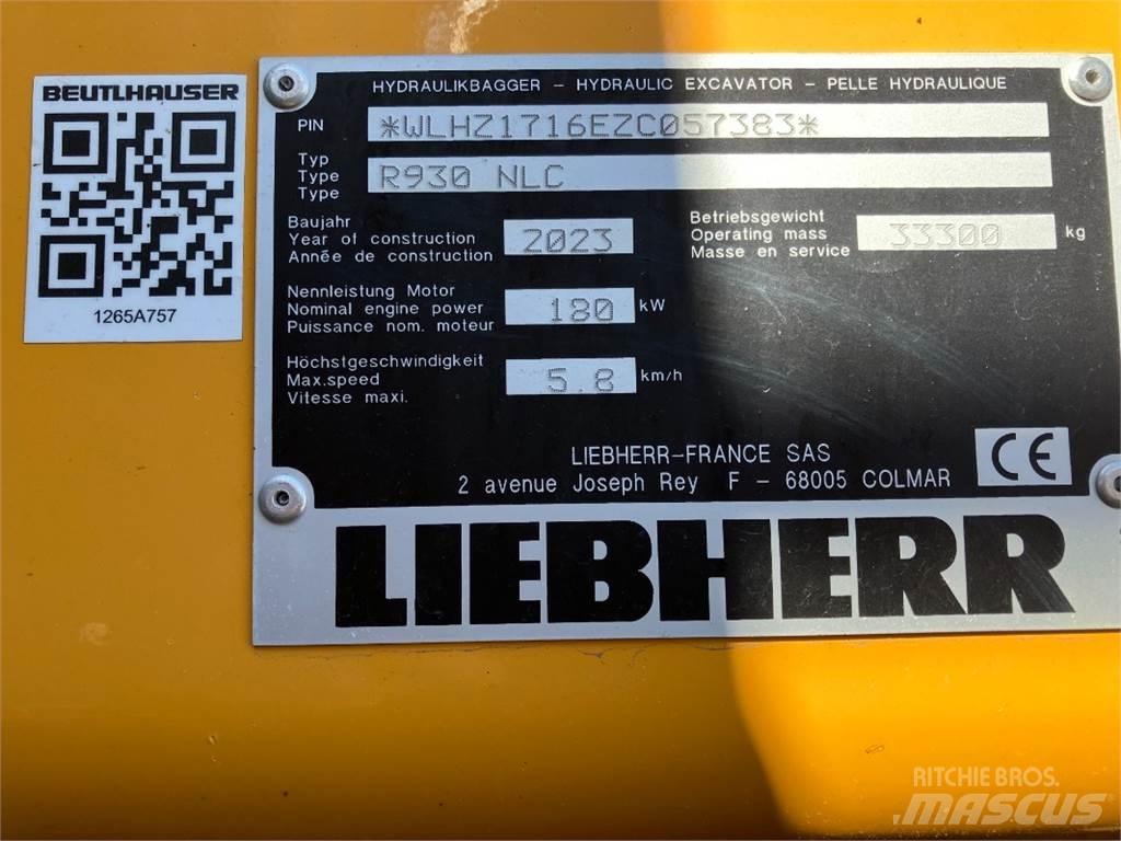 Liebherr R930 Vikšriniai ekskavatoriai