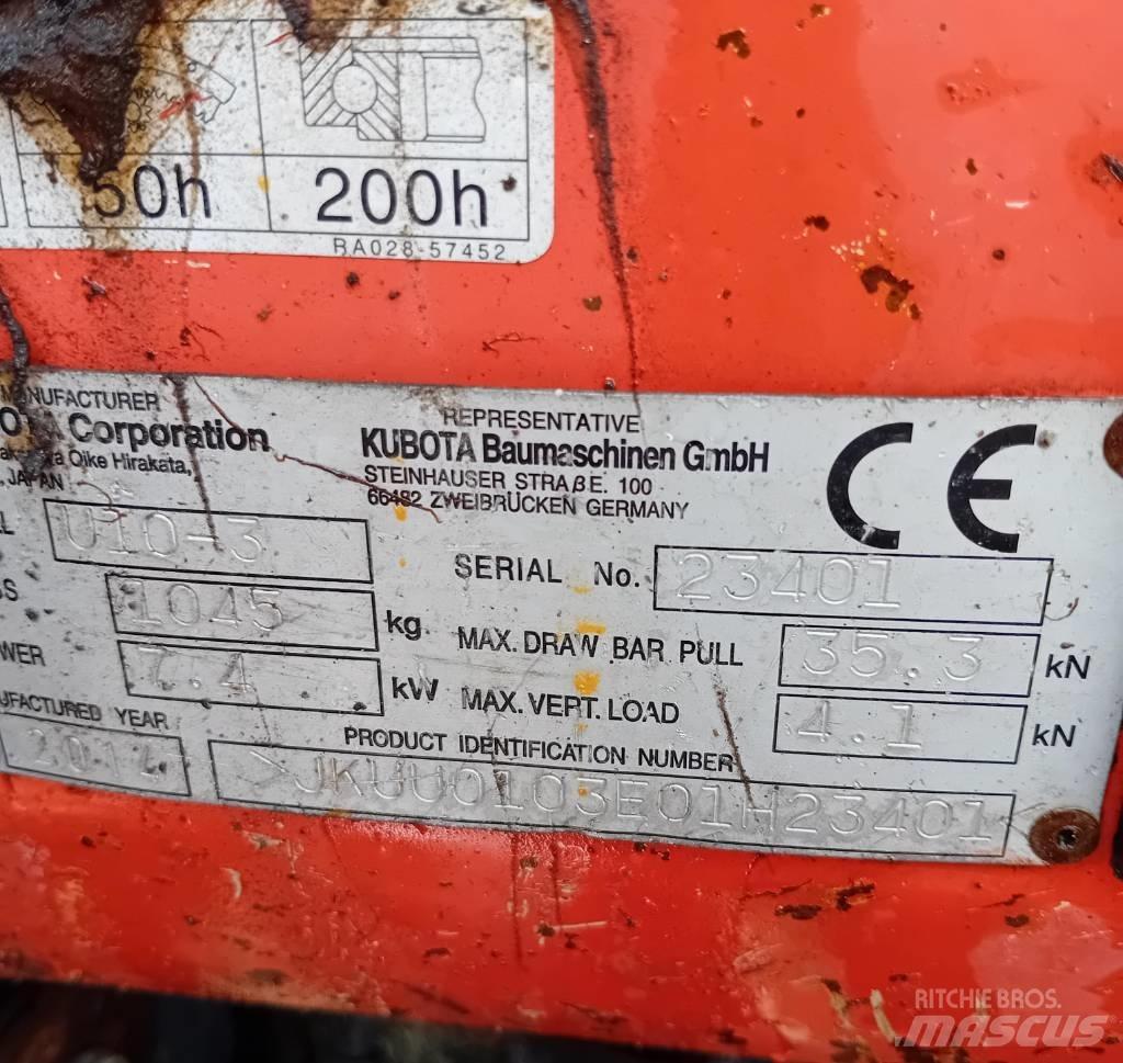 Kubota U 10-3 Mini ekskavatoriai < 7 t