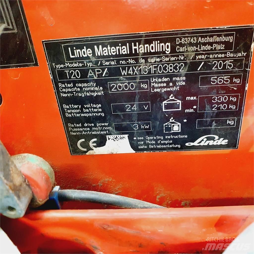 Linde T20AP kurz Mažų aukščių keltuvai